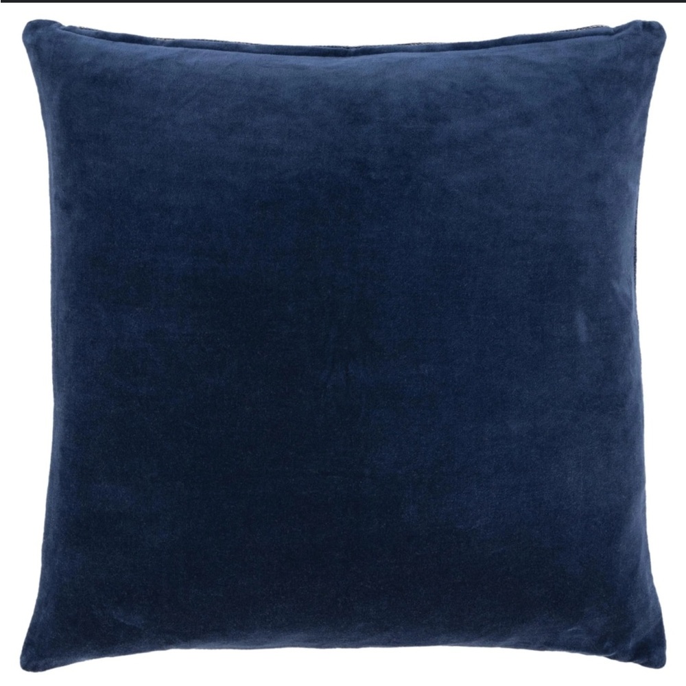 Pier 1 Navy Blue Velvet Throw pillow case